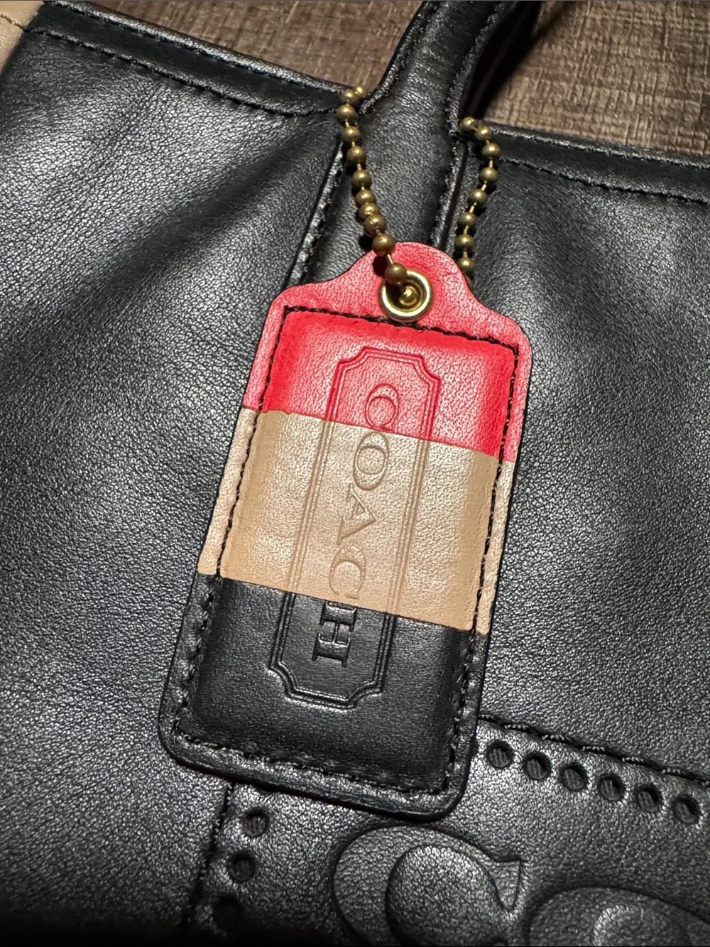 Coach Two tone tote